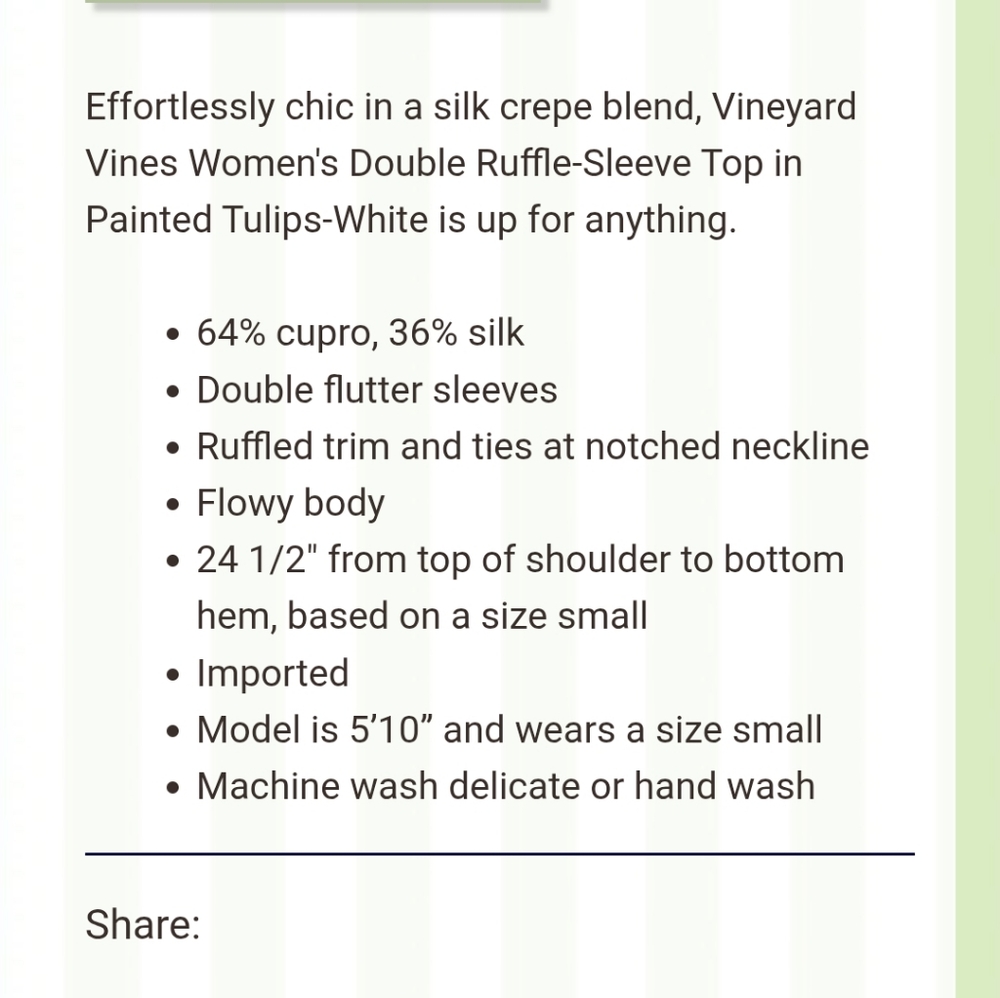 Vineyard Vines 100% Silk Floral Top - Picture 8 of 8